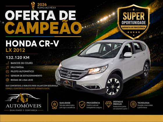 HONDA CRV 2.0 LX 4X2 16V GASOLINA 4P AUTOMÁTICO HONDA CRV 2.0 LX 4X2 16V GASOLINA 4P AUTOMÁTICO